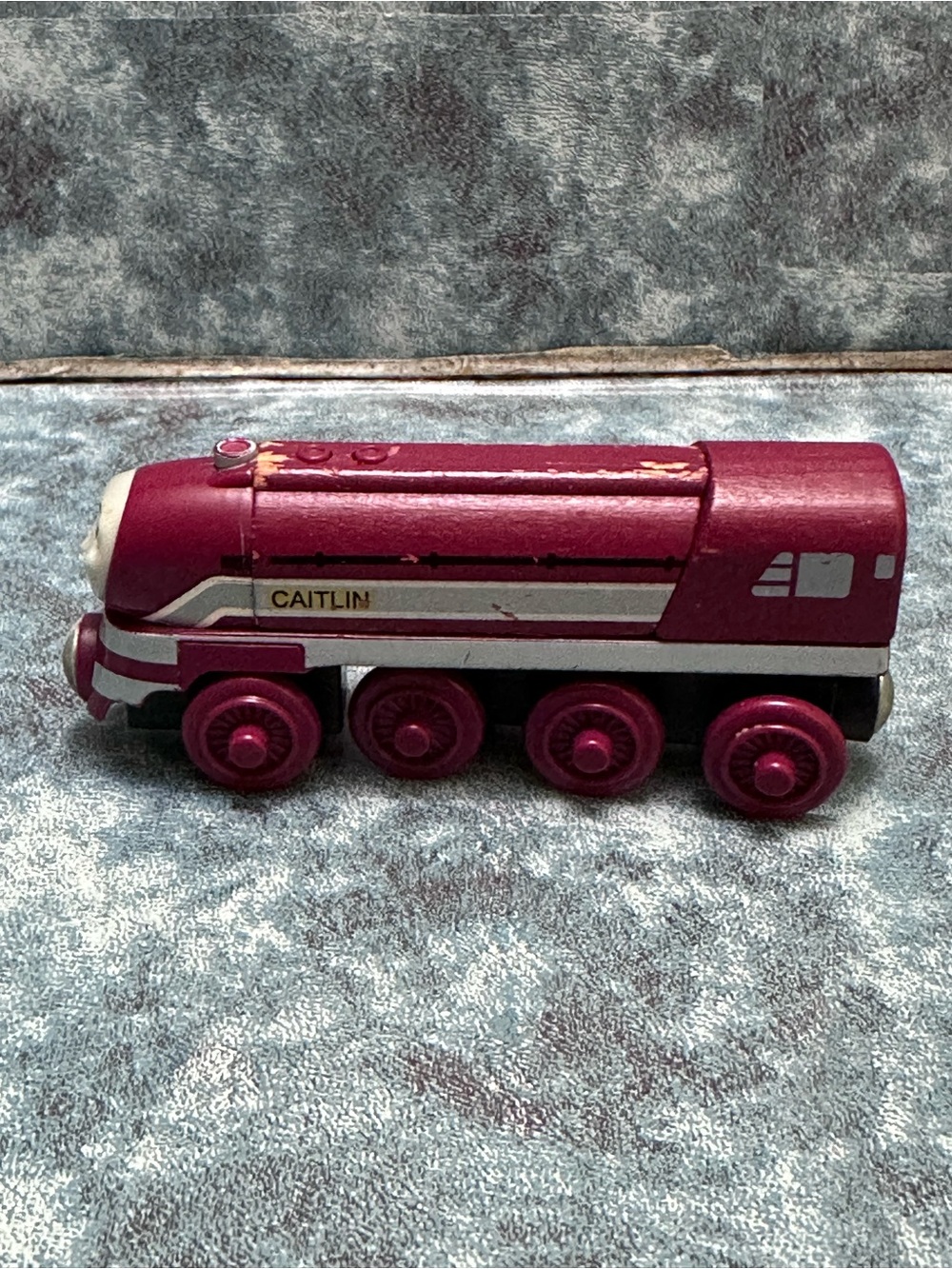 Thomas & Friends Caitlin Red Burgundy Wooden Train Engine